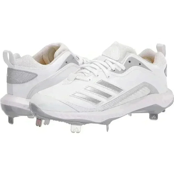 Adidas Icon 6 Bounce Cleats Men‎ Size 14.5 White Shoes Athletic EG7602 NWT